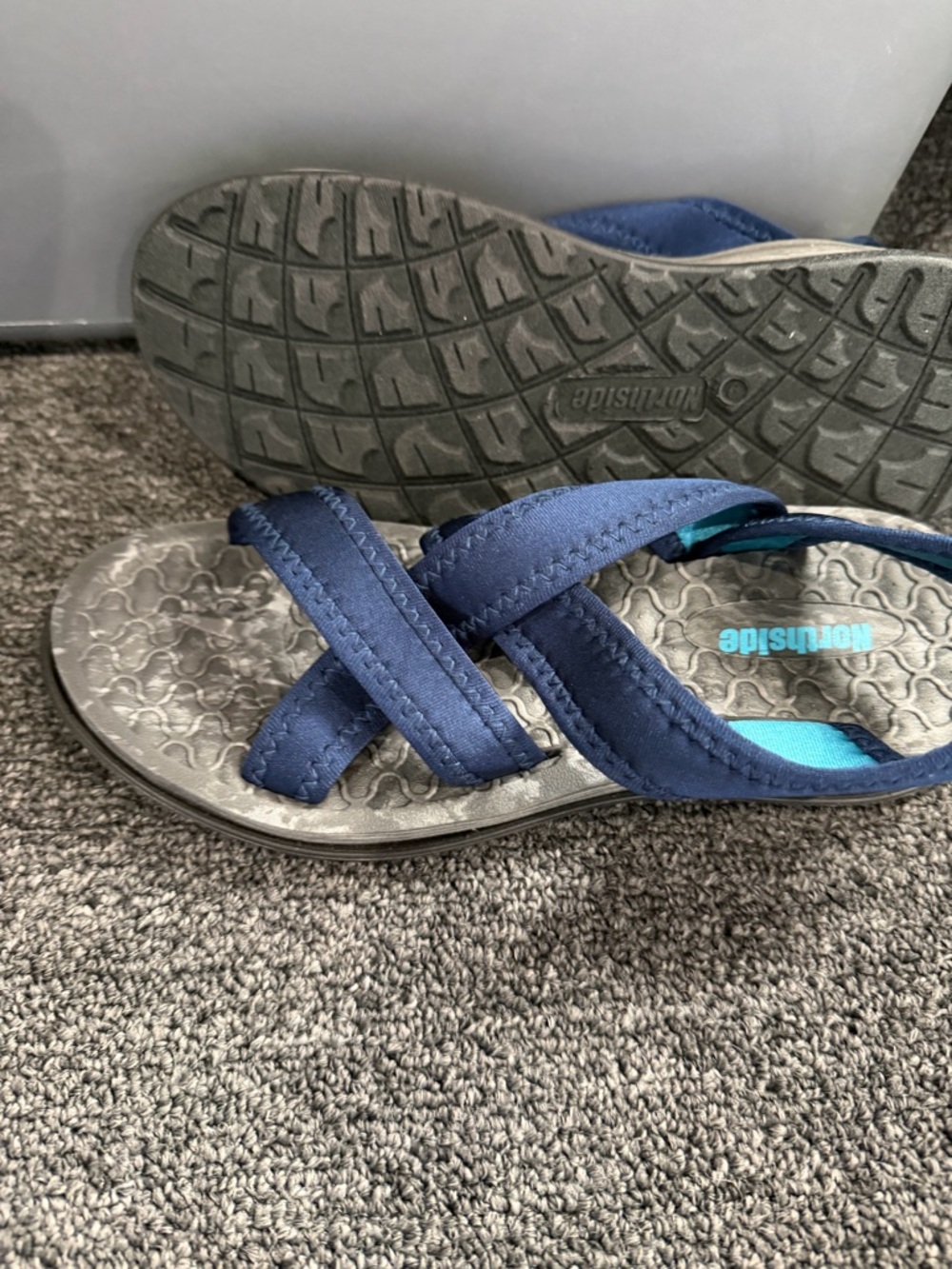 Northside Navy Blue Crisscross Kids Sandals